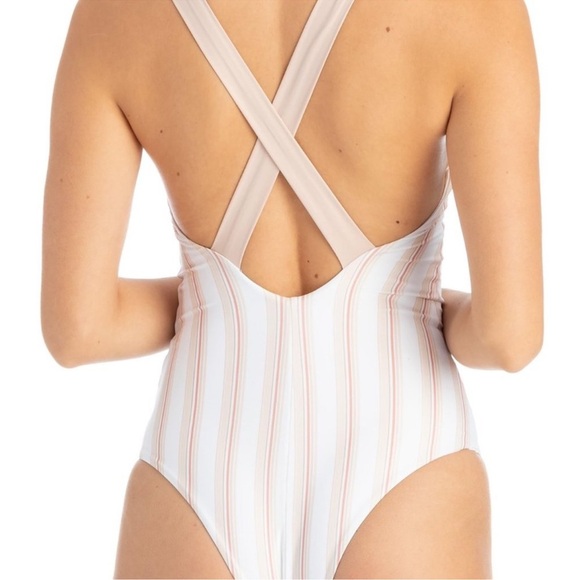 Anthropologie x Tavik Swim AXEL White and Tapioca One Piece, size small - Picture 4 of 12